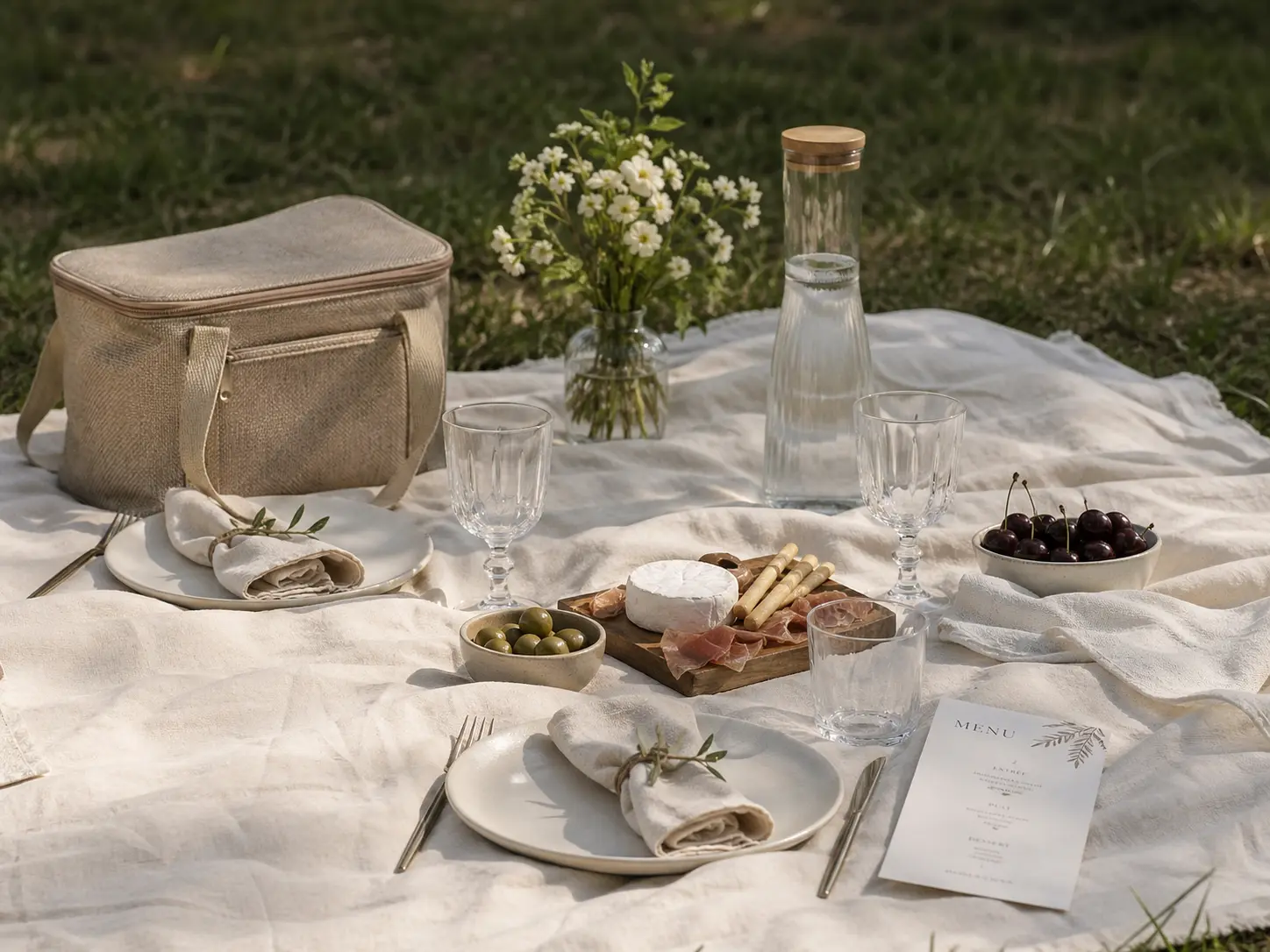 pique nique ambiance sobre