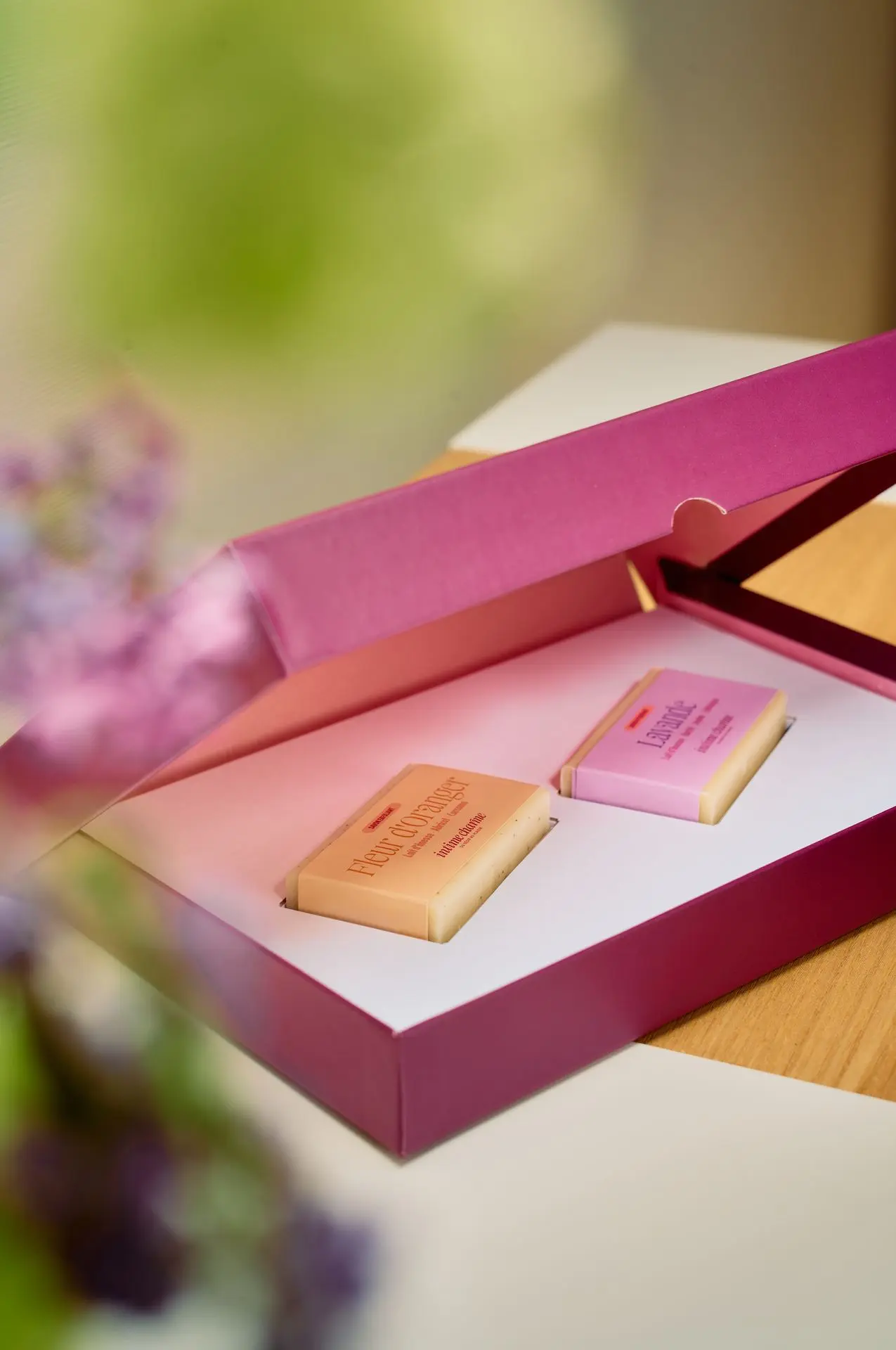 Coffret des savons Fleur d'oranger et Lavande Intime Charme