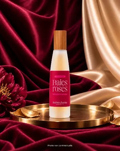 Huile de massage aux baies roses